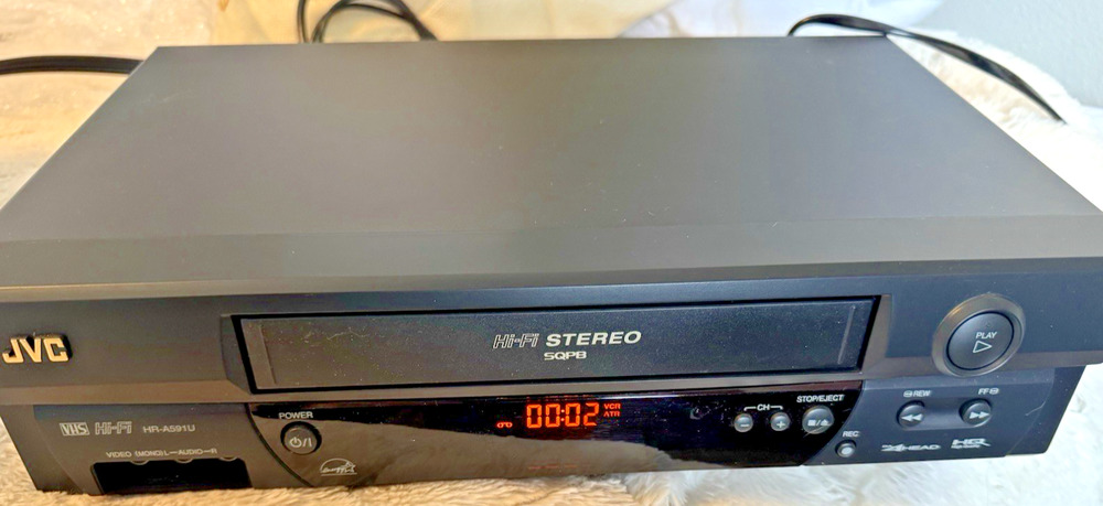 JVC HR-A591U 4 Head Hi-Fi Stereo VHS Recorder Player Tested Great